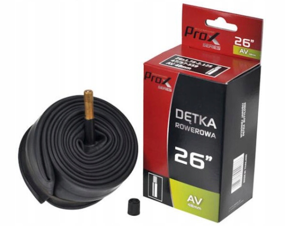 

Dętka Prox 26x1,75-2,125 Av samochodowa 48mm Mtb