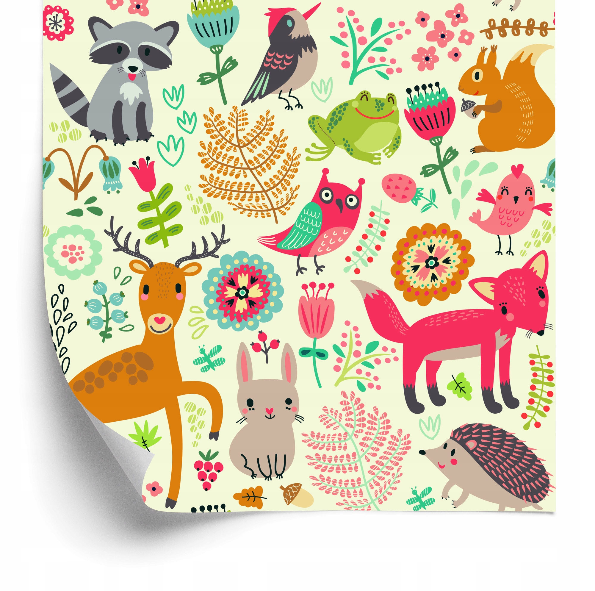 Tapeta pre deti Veselé lesné zvieratká 50x1000 cm