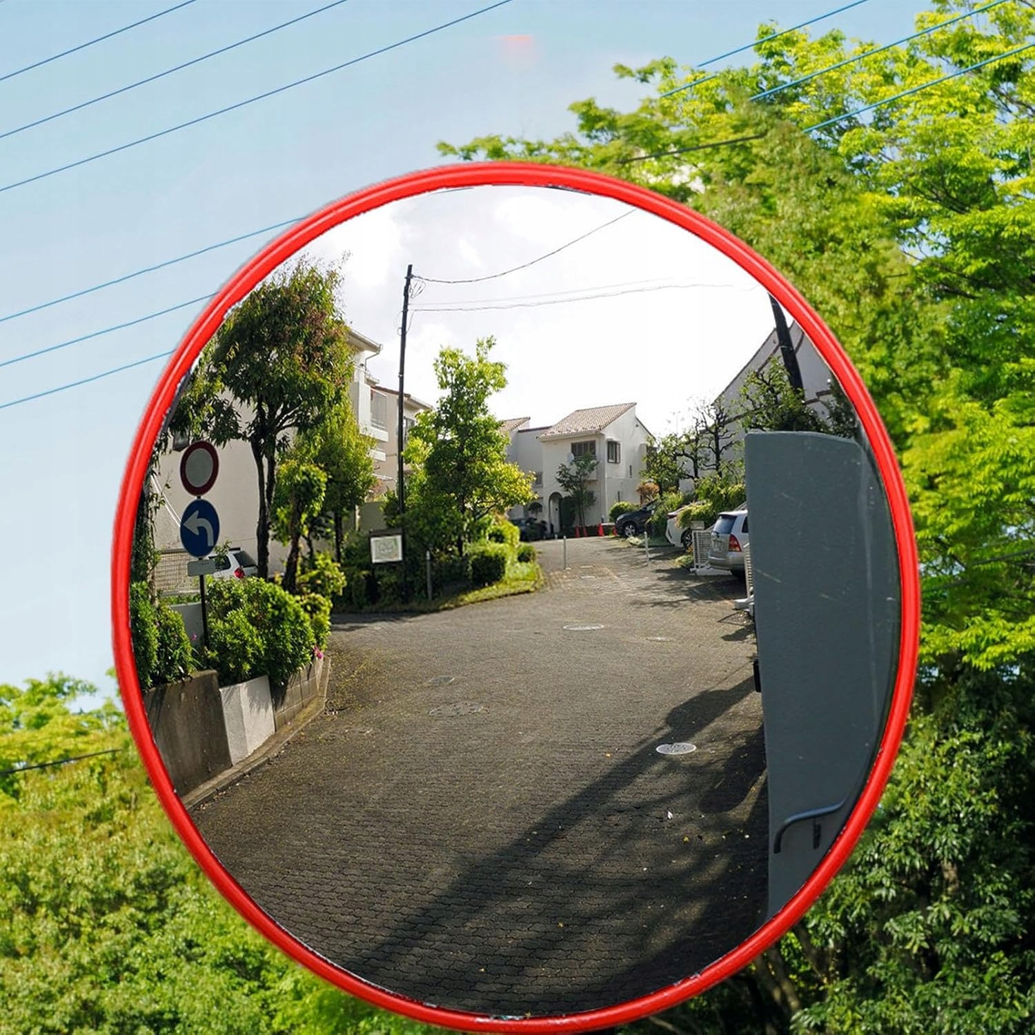 Zrcadlo Širokoúhlé Bezpečnostní Zrcadlo Proti Kolizím Průměr 45 cm