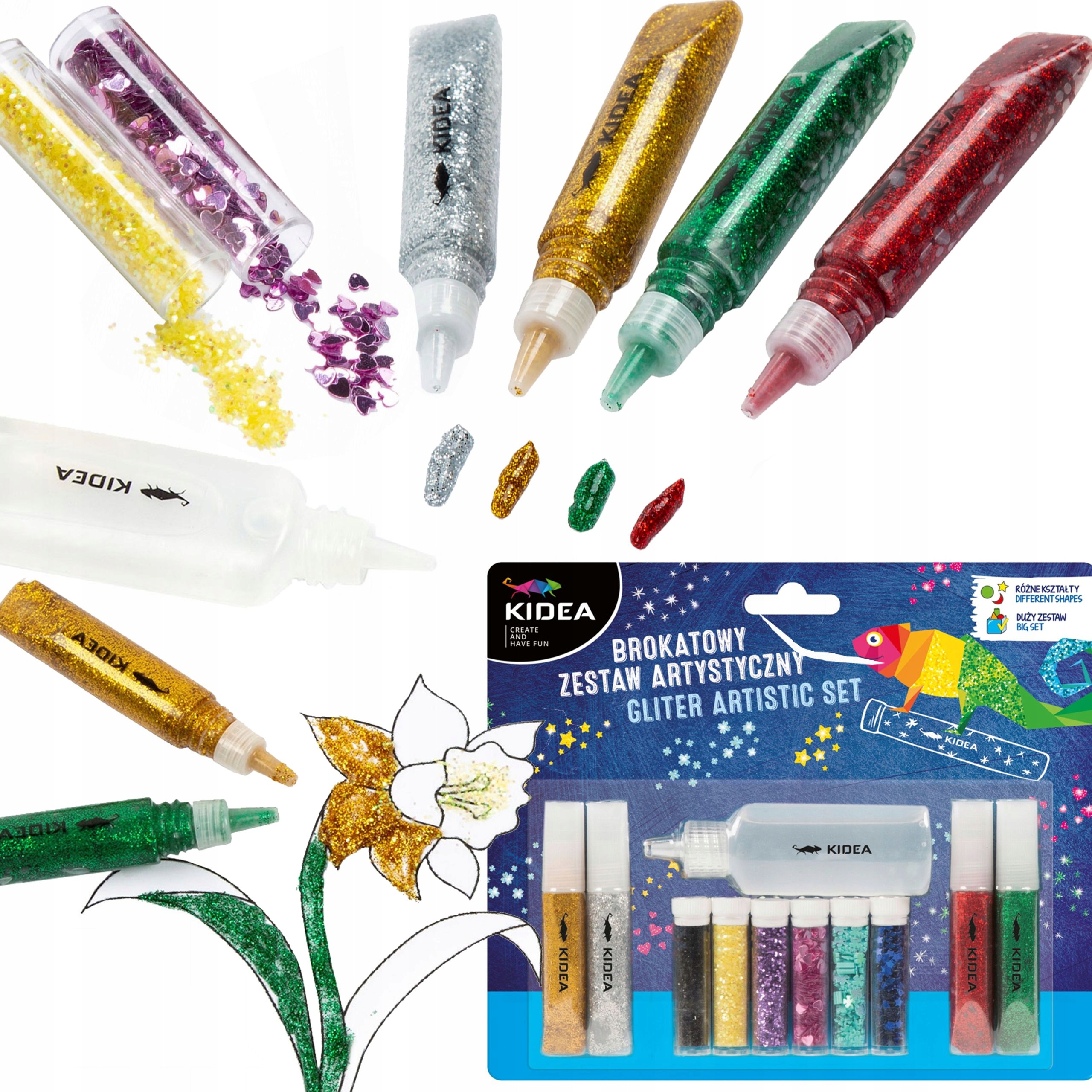 

Brokatowy Zestaw Artystyczny Kleje Cekiny Brokaty