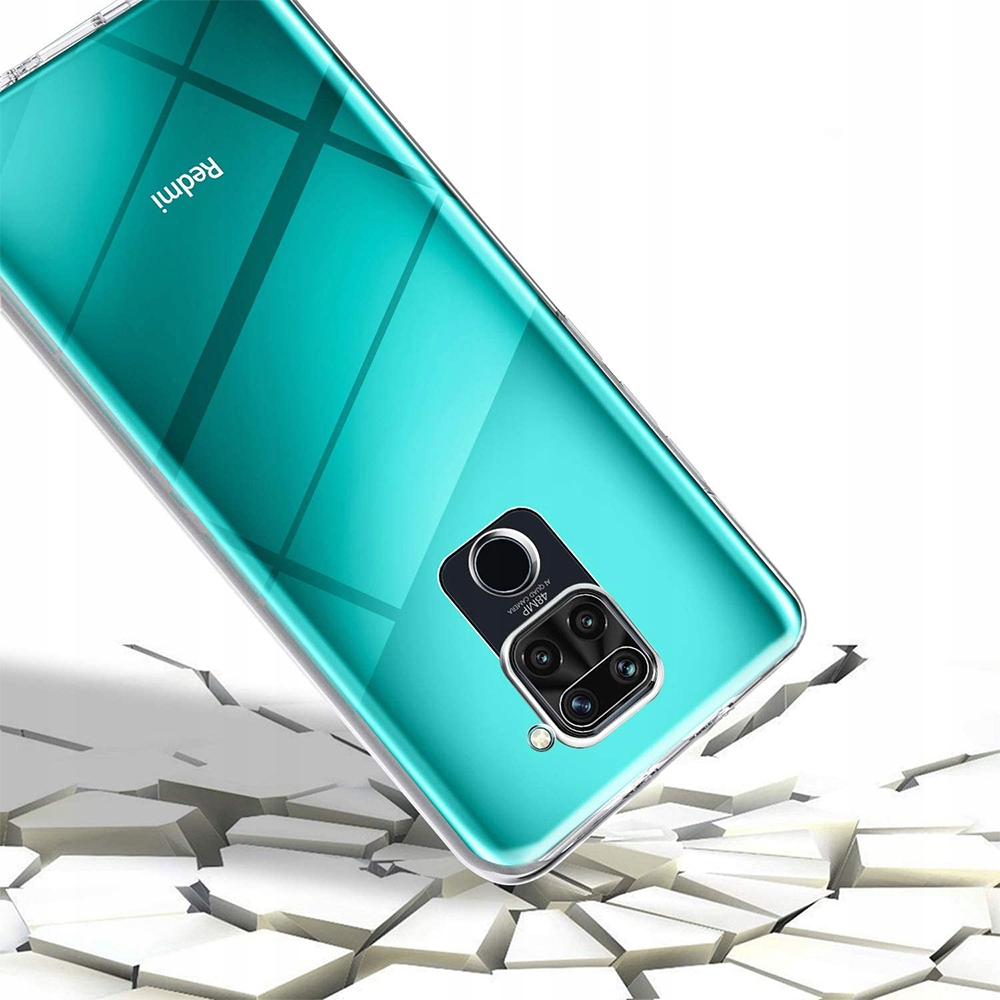 ETUI CLEAR CASE SLIM PLECKI POKROWIEC FUTERAŁ DO REDMI NOTE 9 + SZKŁO Kolor bezbarwny