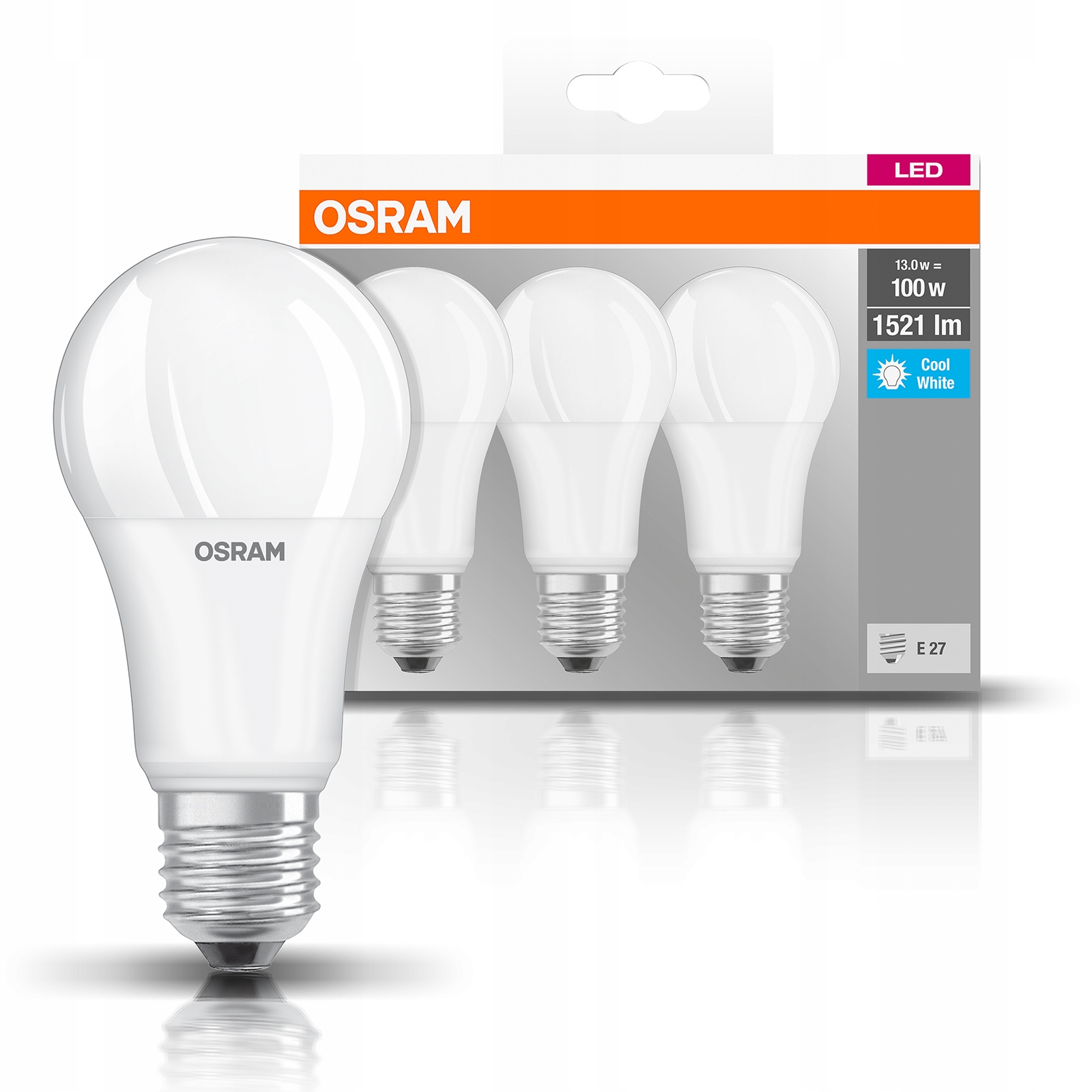 6x Żarówka LED E27 A60 13W = 100W 1521lm OSRAM Marka Osram