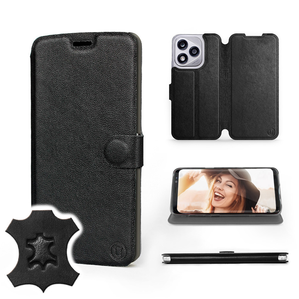 Etui Mobiwear do Huawei Honor 400 Lite Black Lea