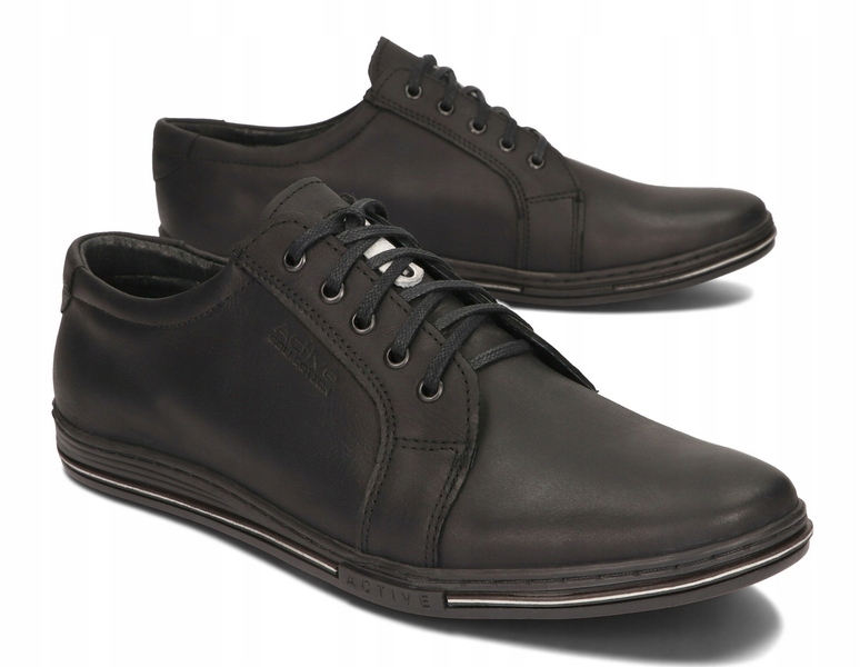 

Buty Męskie Skóra Casual Polbut 320/BK Czarny 48