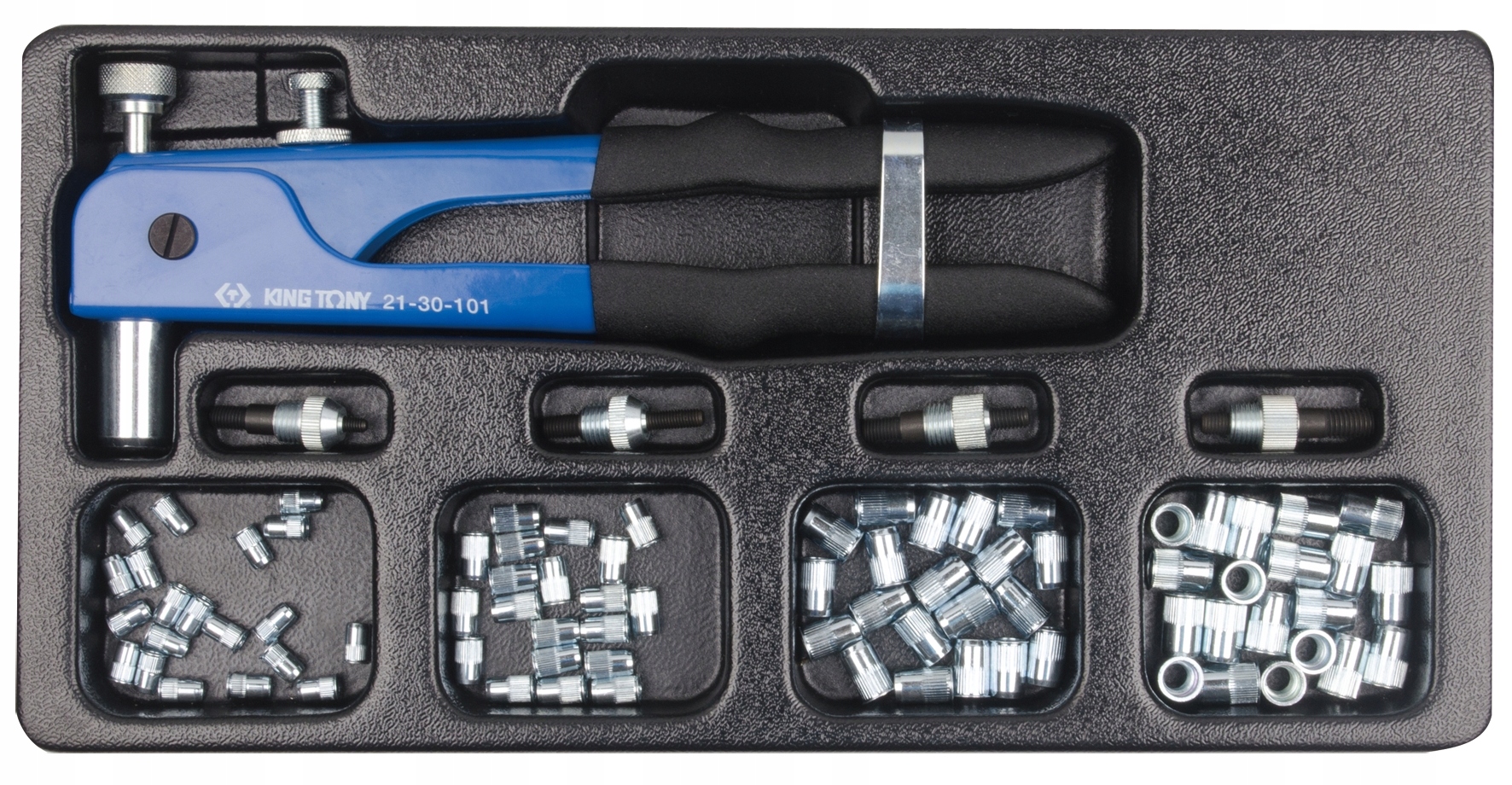 NITOWNICA RĘCZNA DO NITONAKRĘTEK M4-M8 Z ZESTWEM NITONAKRĘTEK KING TONY