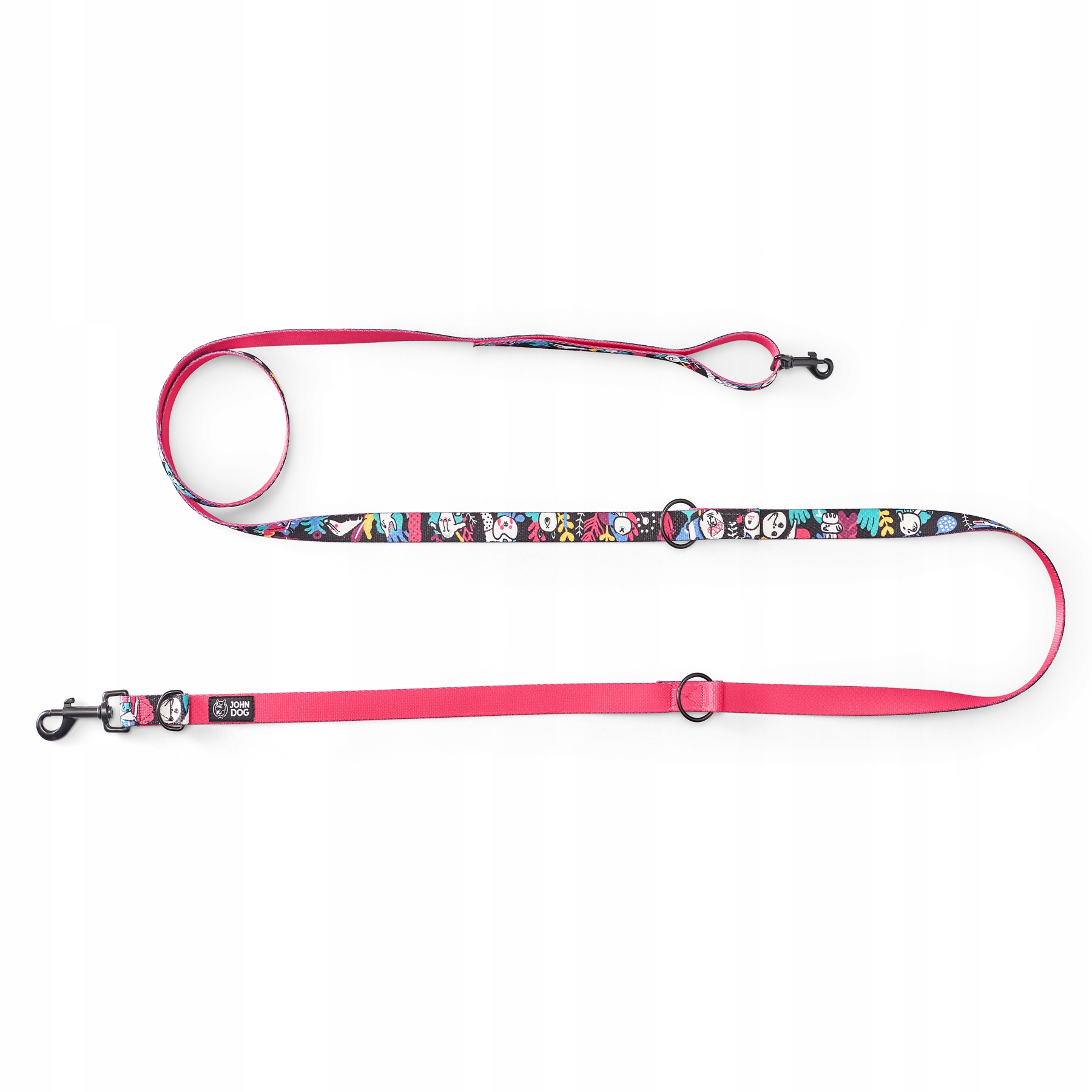 

Smycz przepinana 1,5cm John Dog red 120-240cm