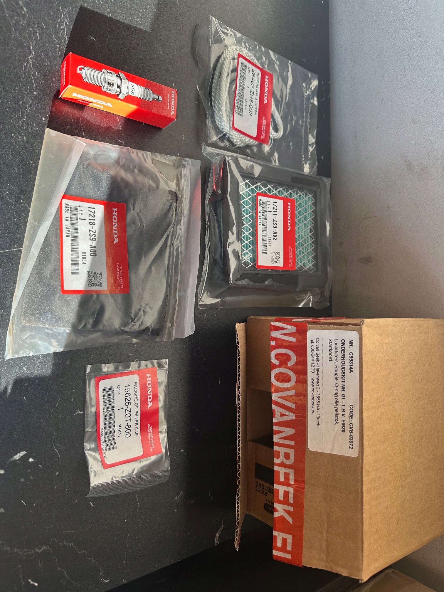 Honda EM30 Orginalny zestaw serwisowy