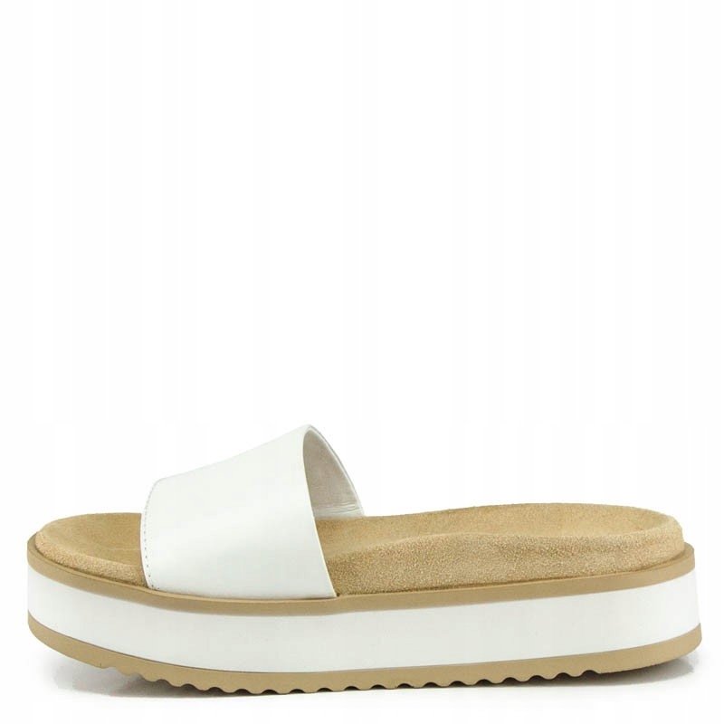 CARINII B3958 KLAPKI SANDAŁY SKÓRA BIAŁE 39 Oryginalne opakowanie producenta pudełko