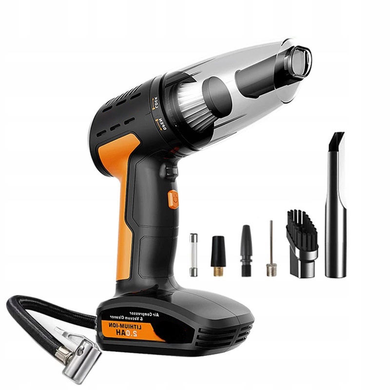 KOMPRESOR SAMOCHODOWY Pompka 4W1 Z Odkurzaczem