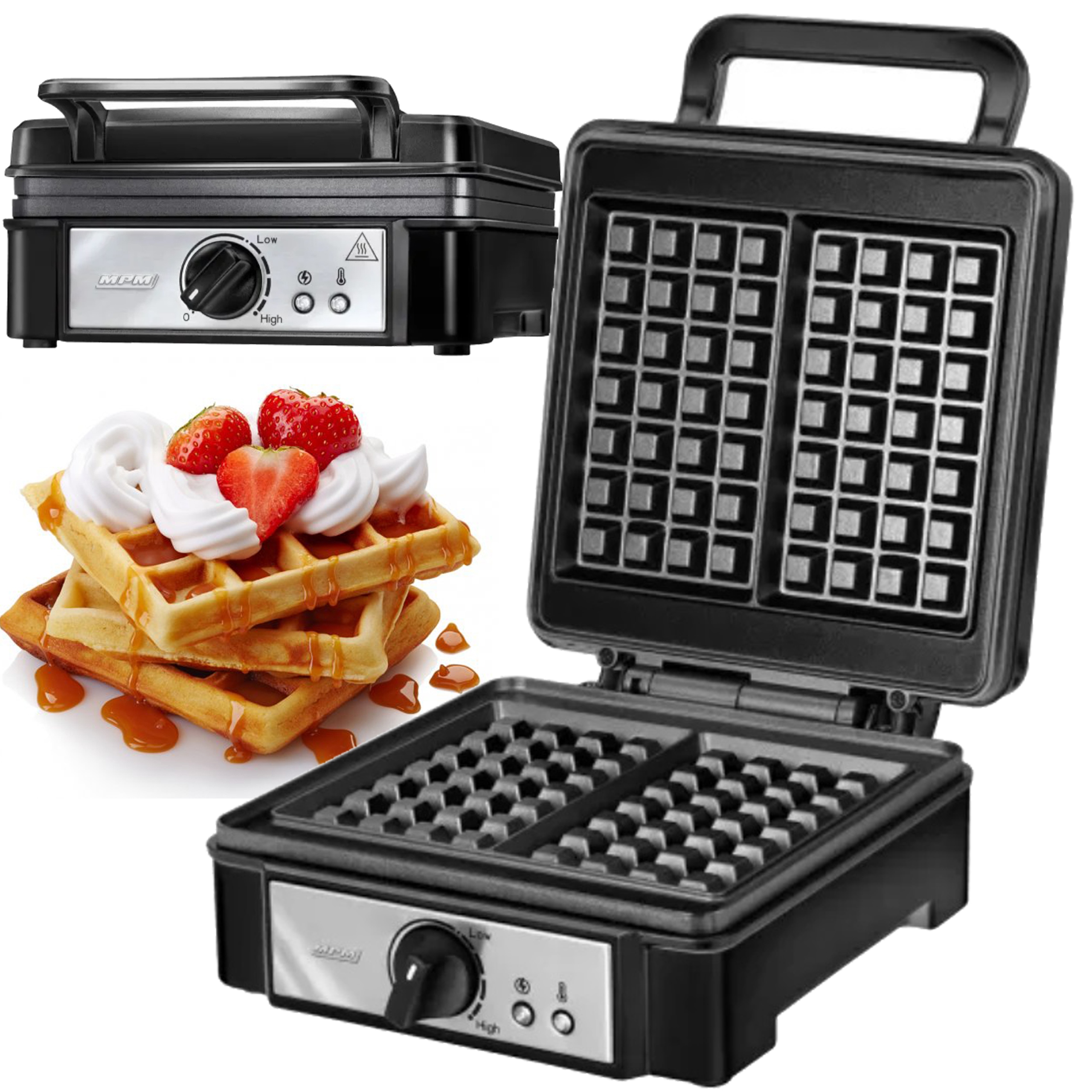 Mocna Gofrownica Duża Moc Mpm MGO-24 1400W Chrupiące Gofry