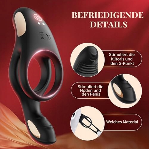 DUREX Wibrator Penisring Dla Par 10 Trybów Wibracji Masażer Erotyczny — miniatura 3
