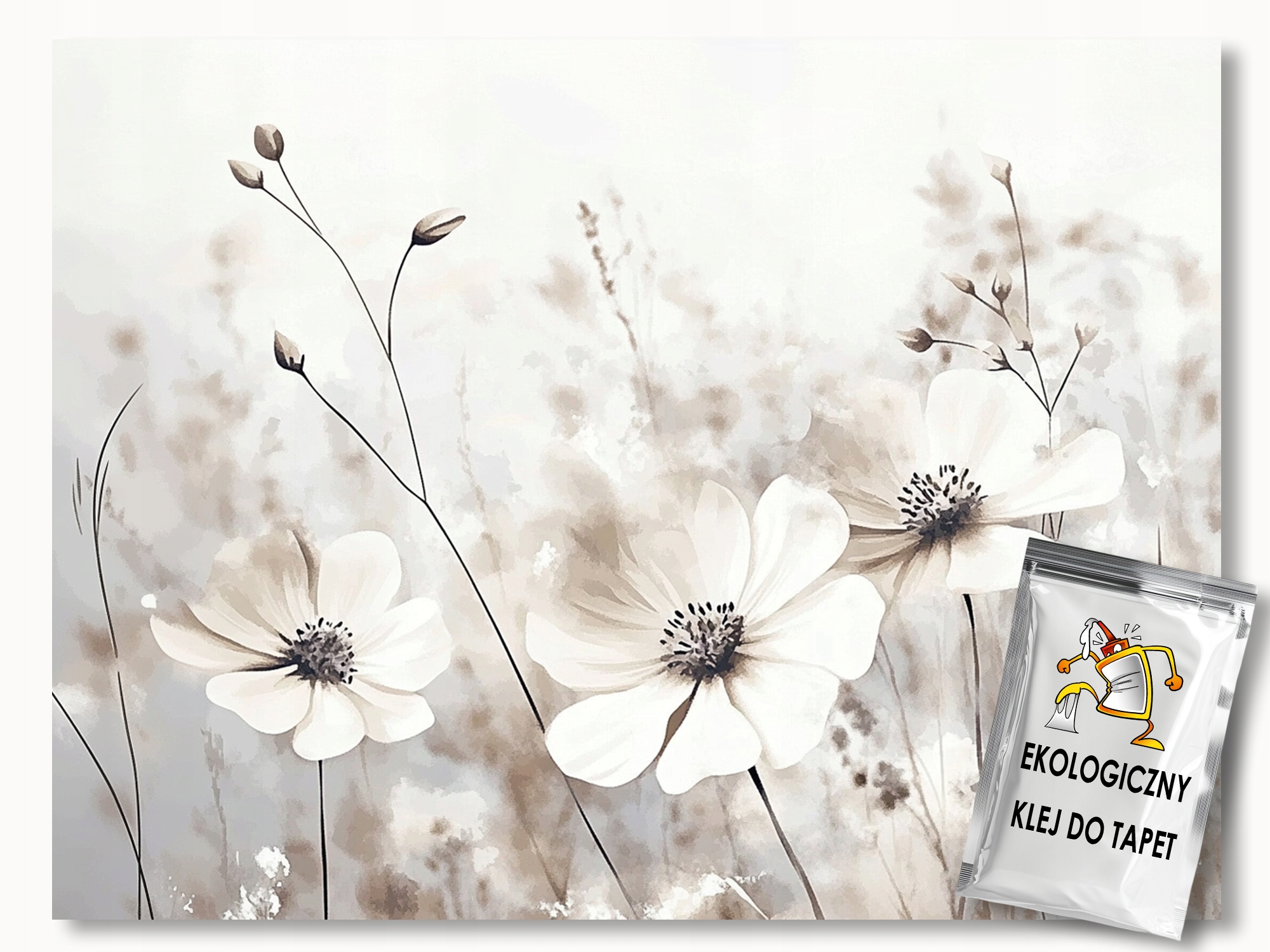 Fototapeta Flizelina Příroda Flora Zahrada Květiny Sepia Boho 416x254 lepidlo