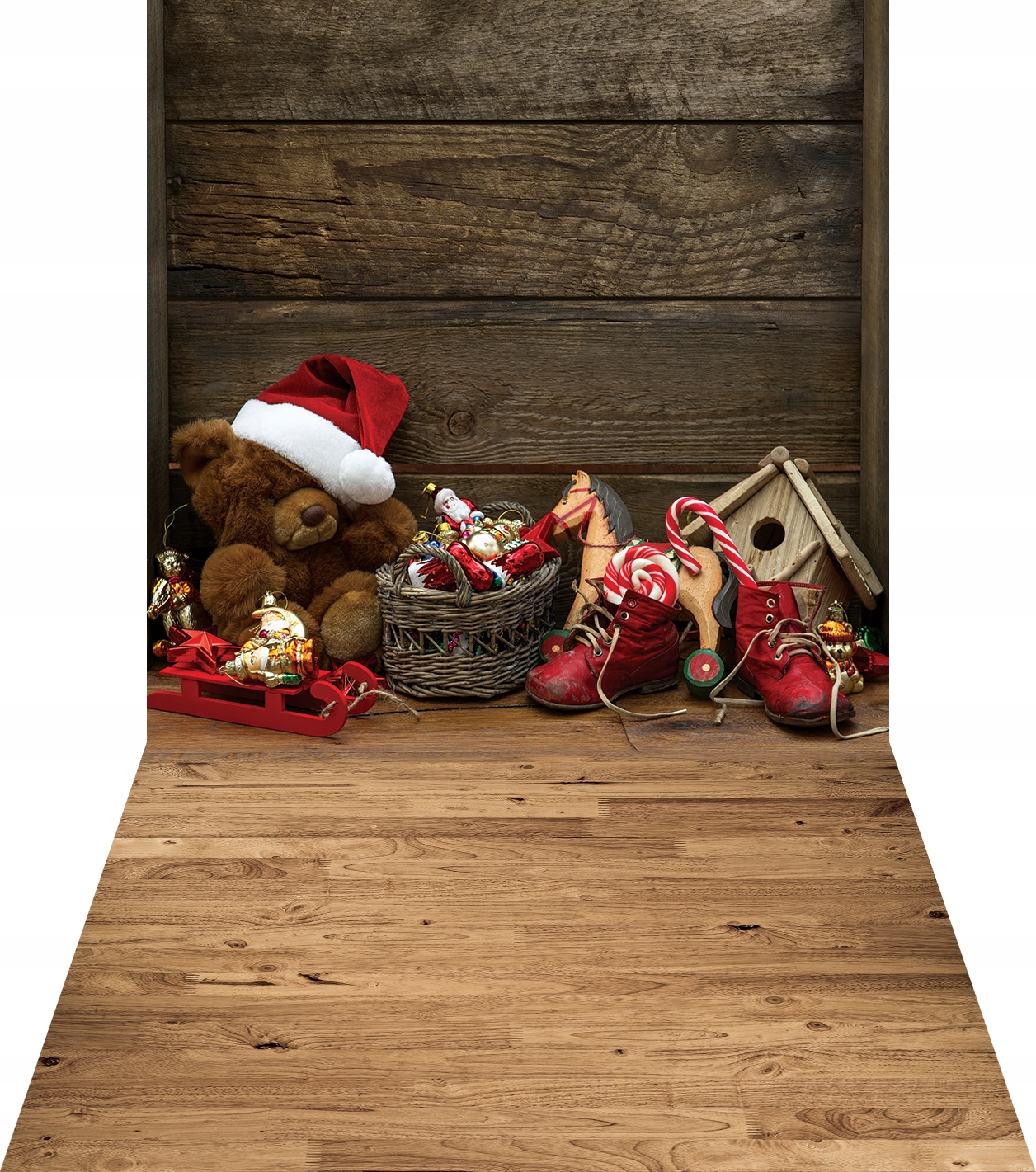 Grube tło ZIMOWE, tło świąteczne 180x400 sw113