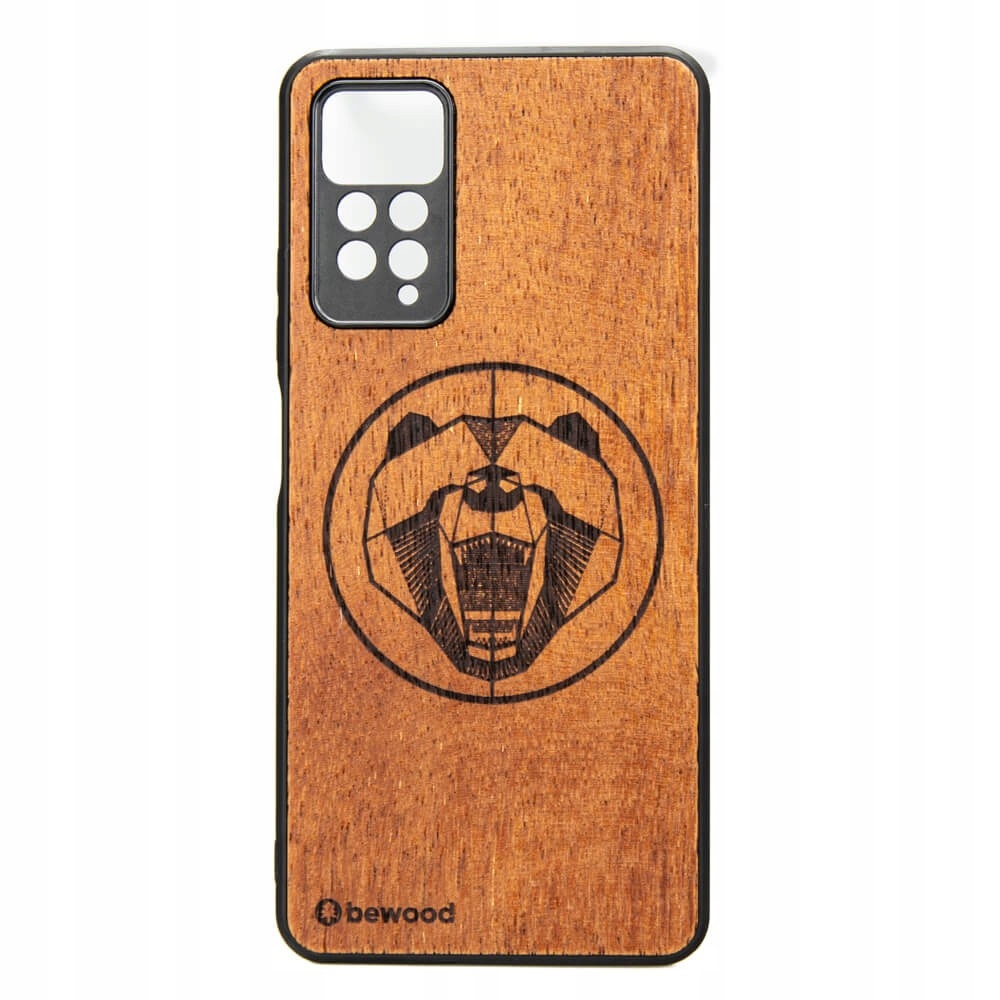 Dřevěné Pouzdro pro Xiaomi Redmi Note 11 Pro Medvěd Merbau