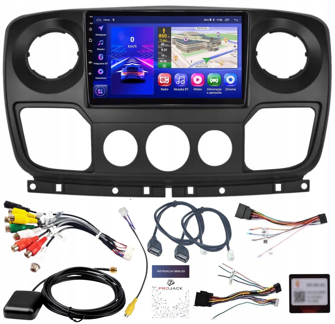 Autorádio Gps Renault Master 2010-2022 Carplay Wifi Usb 2GB 64GB