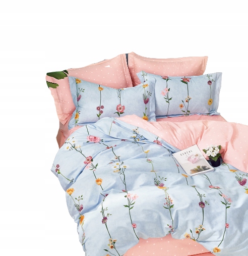 

Pościel satynowa Blue Flowers 160 x 200