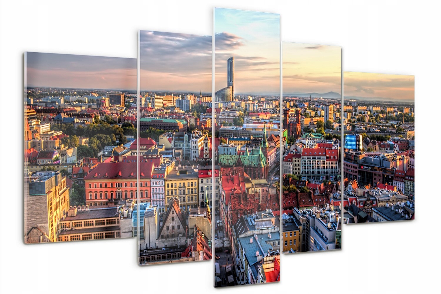 

Obraz szkło tryptyk do salonu Panorama Wrocławia