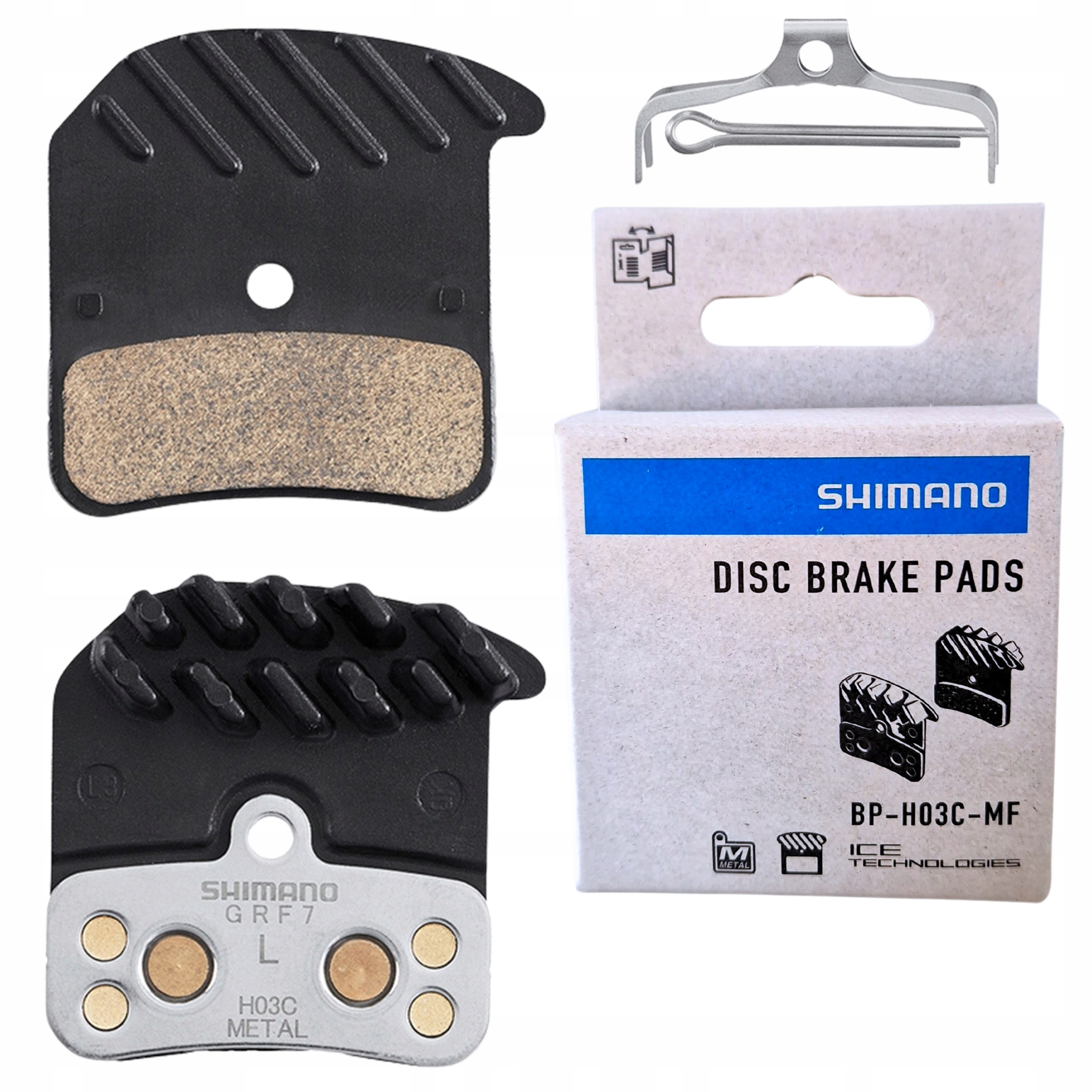 Klocki Hamulcowe Metaliczne Z Radiatorem Shimano H03C BR-M8020 BR-M820 Box