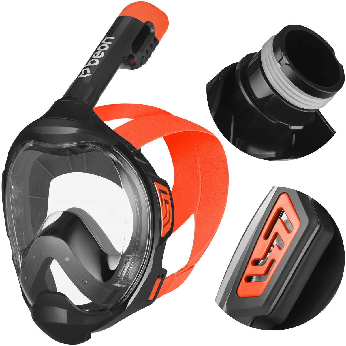 Maska Do Nurkowania Snorkelingu Pełnotwarzowa Na Całą Twarz Do Wody S/m