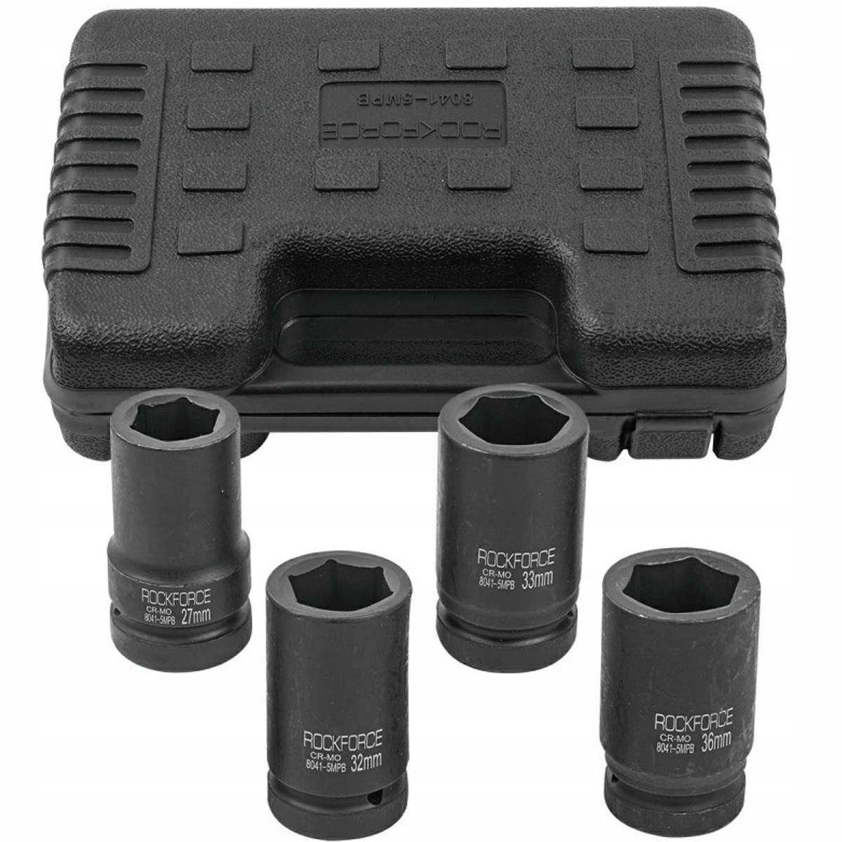 ZESTAW NASADEK GŁOWIC KOŃCÓWEK UDAROWYCH GŁĘBOKICH 4el. 1" 6-KĄTNE 27-36MM