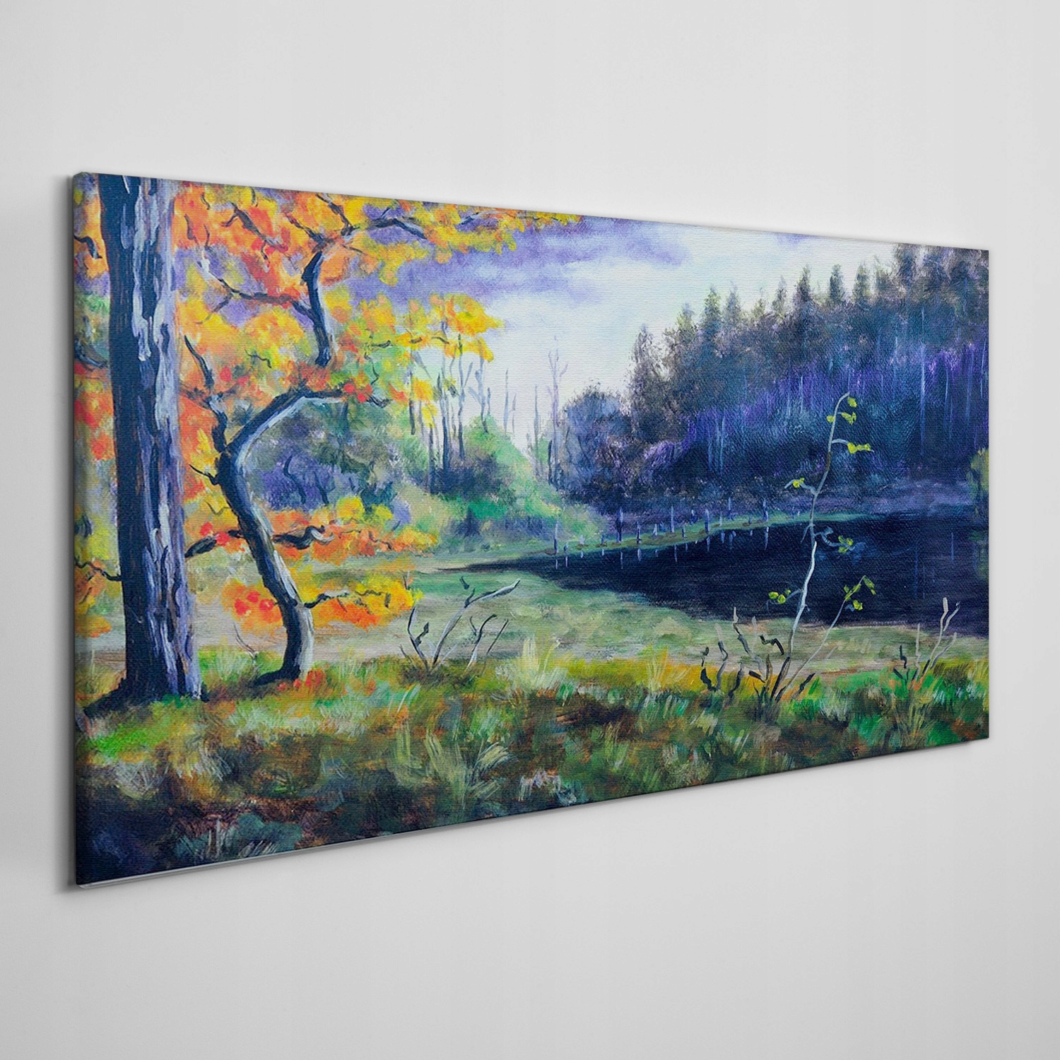 

Obraz ścienny na płótnie Drzewa jezioro 140x70 cm