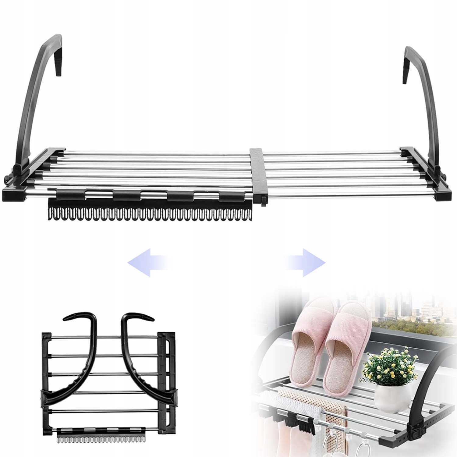 Levně Sušák Na Prádlo Radiátor Balkonová Zahrada Balkon 110 CM