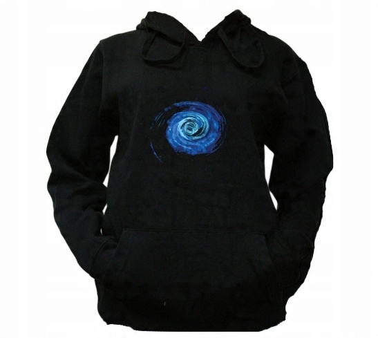 

S Bluza Kaptur Damska Galaxy Planety Kosmos Wzór