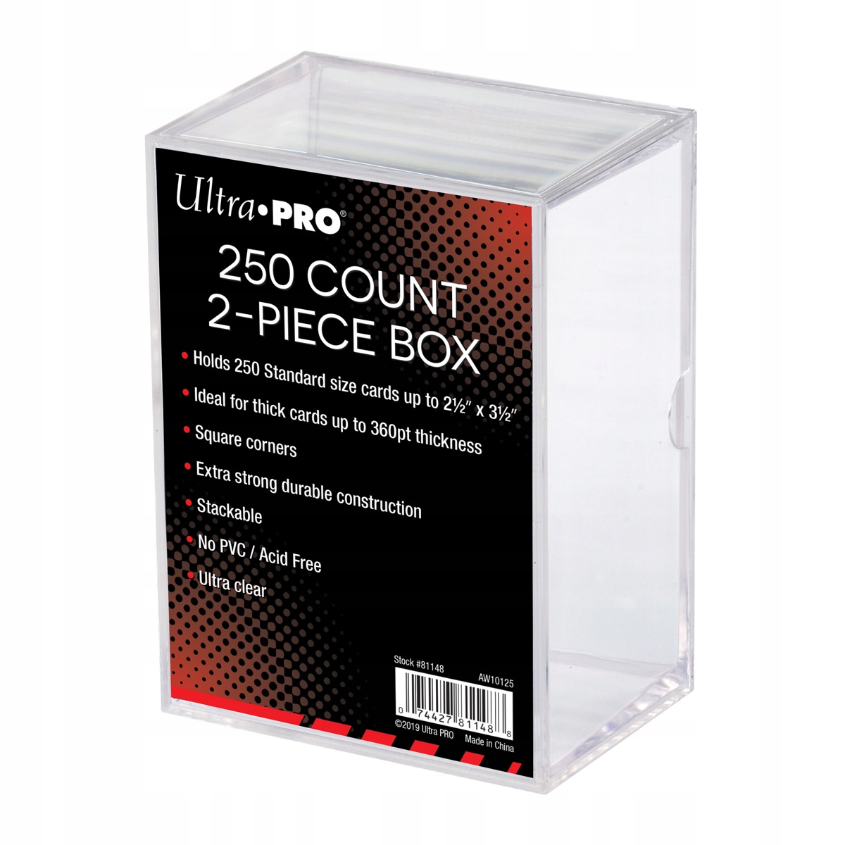 Pudełko Ultra Pro 2-Piece 250 Count Clear Card Storage Box