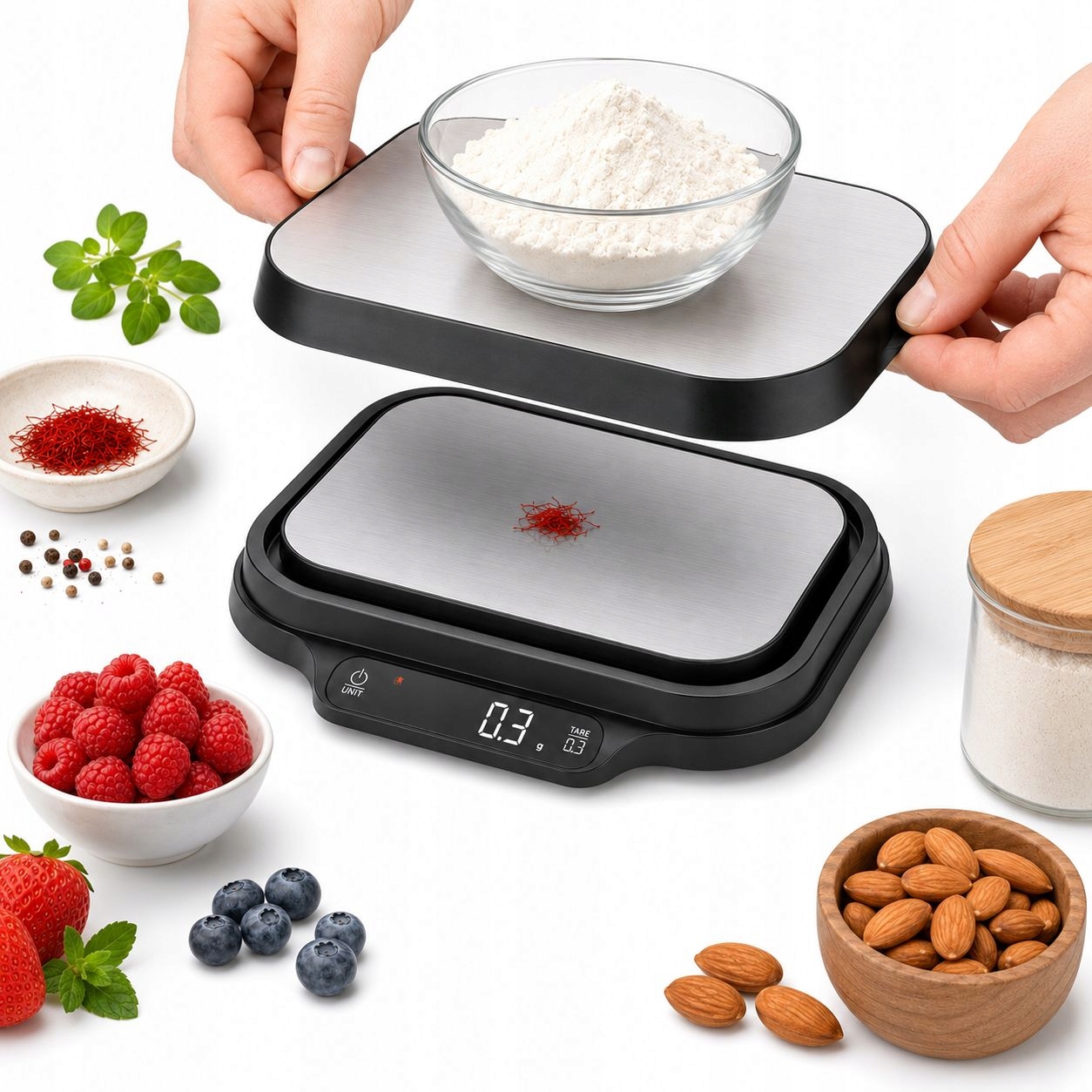 Caso KitchenDuo elektroniczna waga kuchenna od 0.1g do 15kg jubilerska