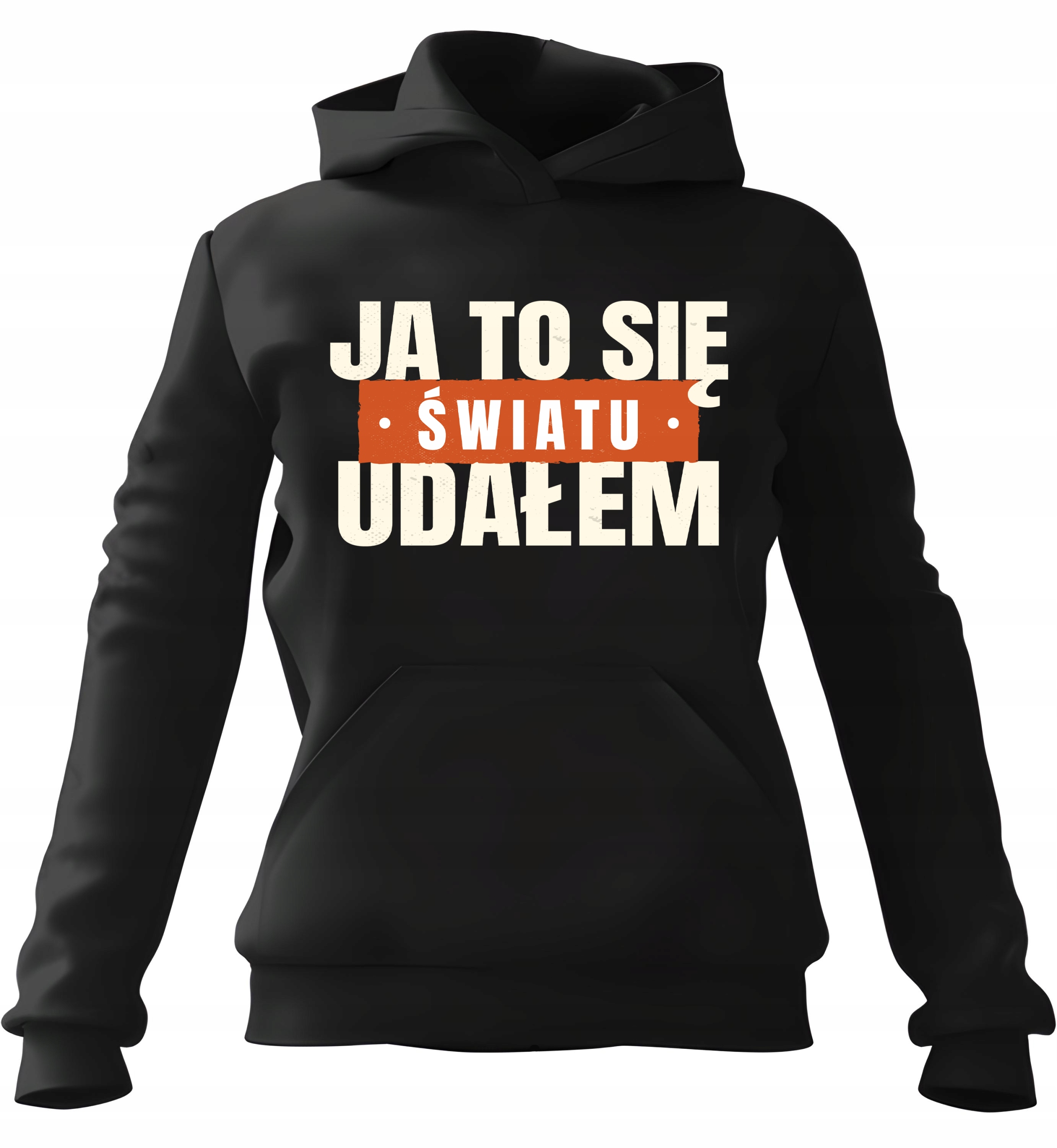 pánská mikina s kapucí Já se světu povedla, černá L pro něj chlapa