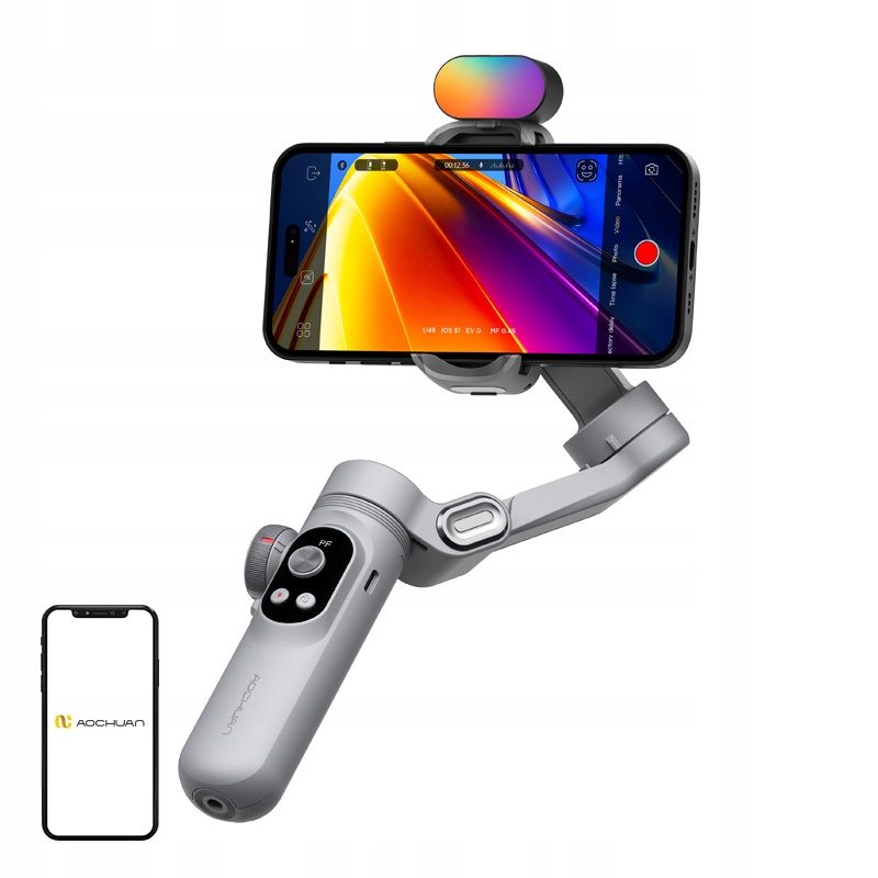 Gimbal Aochuan X Pro s Rgb osvětlením (šedý)