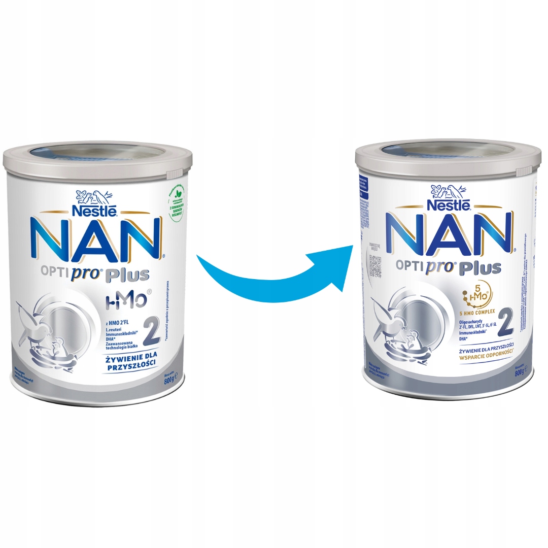 Mleko następne NAN OPTIPRO Plus 2 5HMO dla niemowląt od 6 miesiąca 6x 800g Gramatura 4800 g
