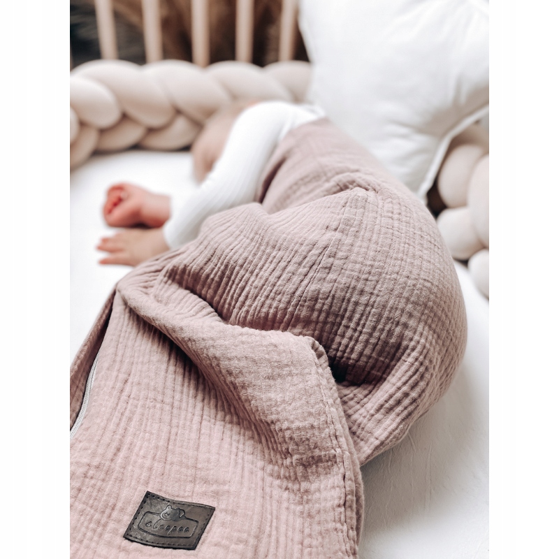 Dwustronny Śpiworek Muślinowy (0-4m) Dark Grey - Sleepee Szerokość produktu 39 cm