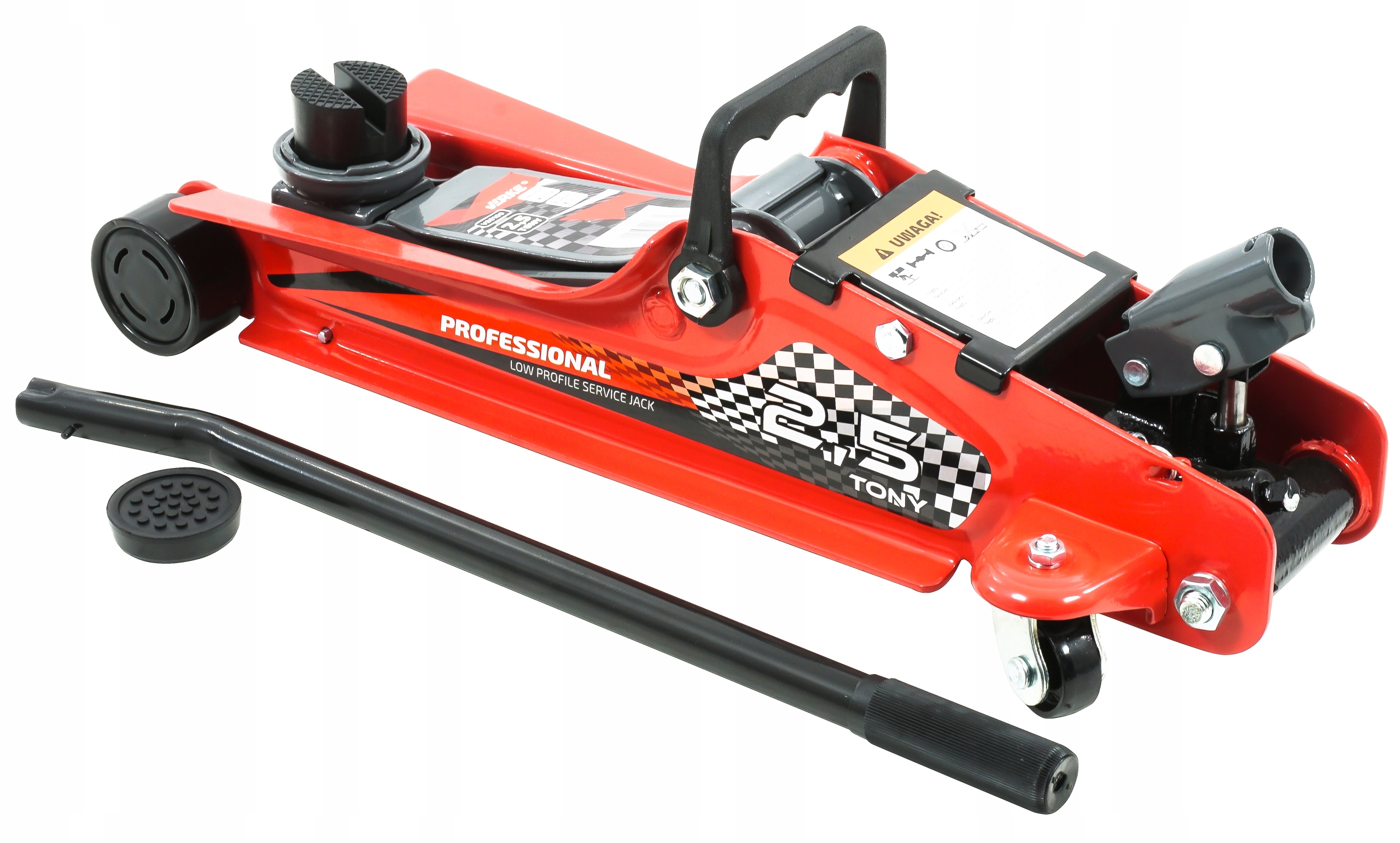 PODNOŚNIK SAMOCHODOWY LEWAREK NISKOPROFILOWY NISKI ŻABA 2,5T + NADSTAWKA EAN (GTIN) 5902963490681