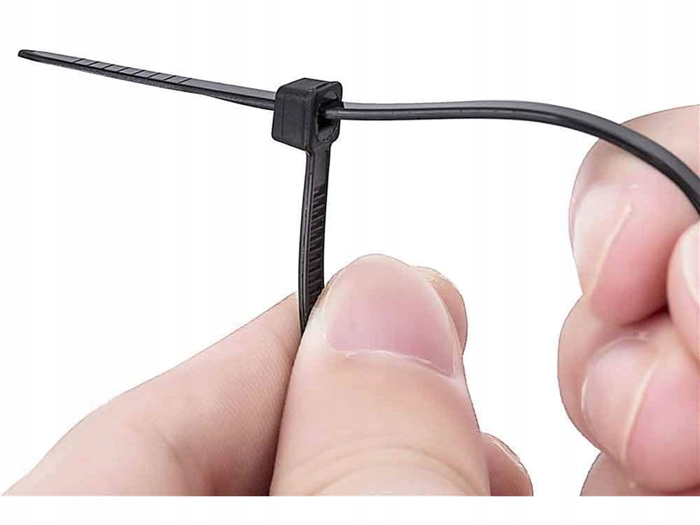 OPASKI ZACISKOWE KABLOWE TRYTYTKI PLASTIKOWE CZARNE 3.6x200 MM 100 SZT Szerokość 3.6 mm