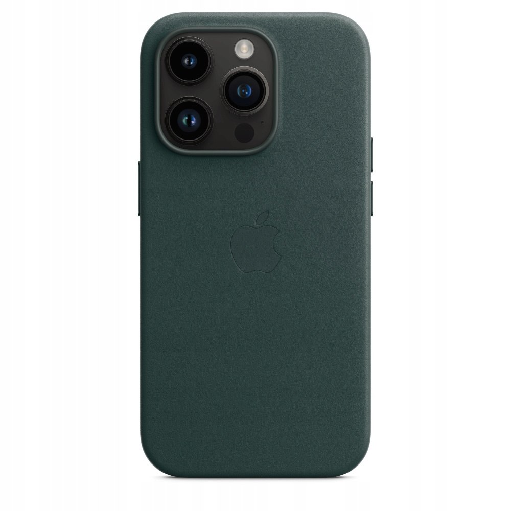Kožené pouzdro pro iPhone 14 Pro Forest Green, lesní Zeleň