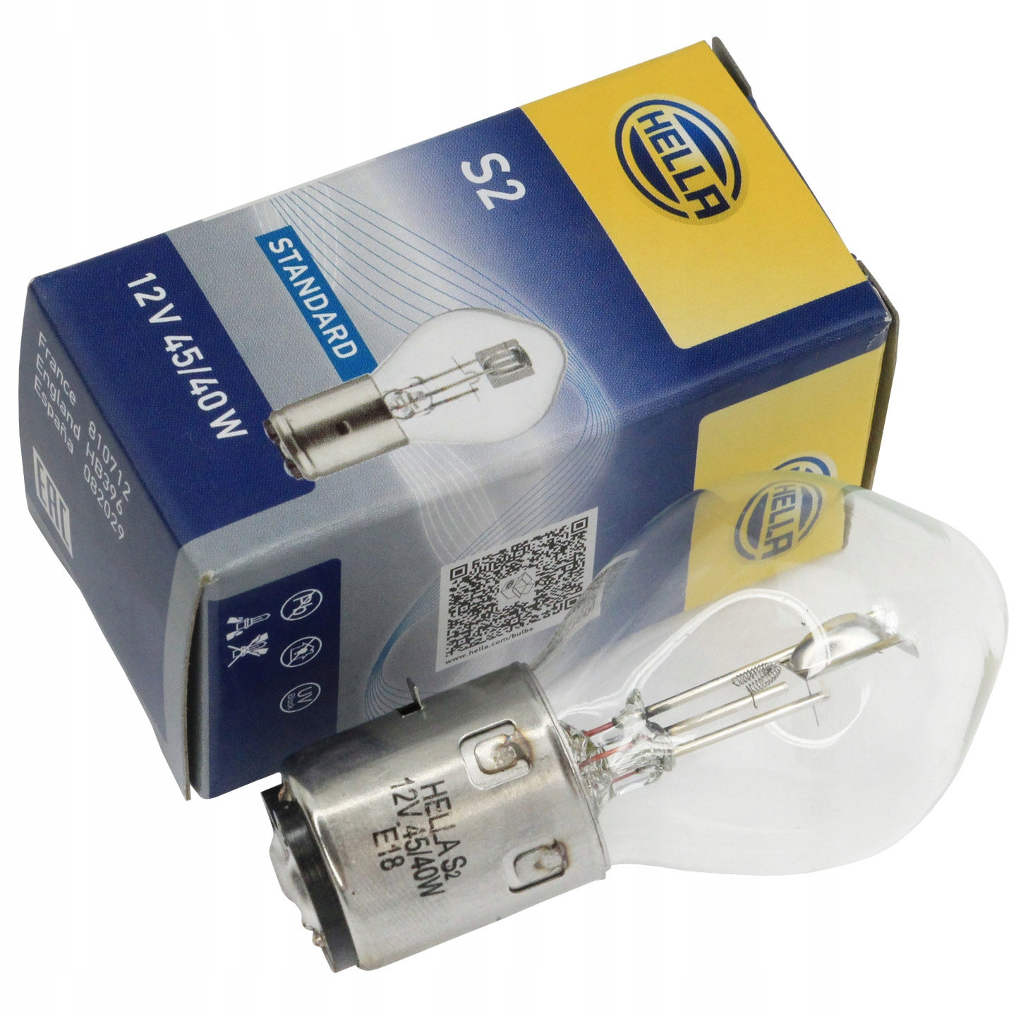 ŻARÓWKA PRZÓD 12V 45/40W HELLA S2 BASHAN CROSS ATV