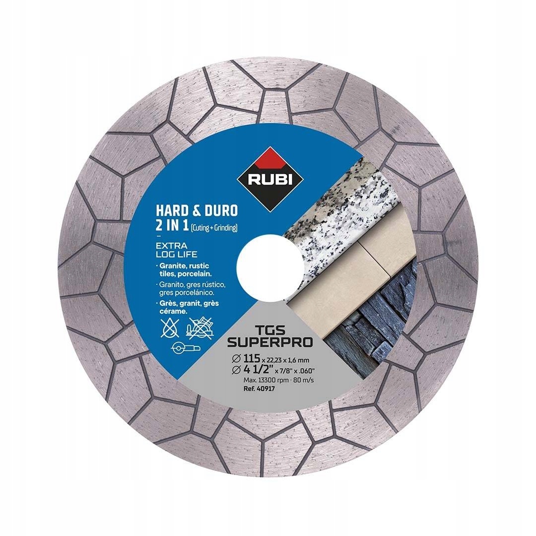 Tarcza Diamentowa Do Gresu Tgs 115 Superpro Rubi 40917