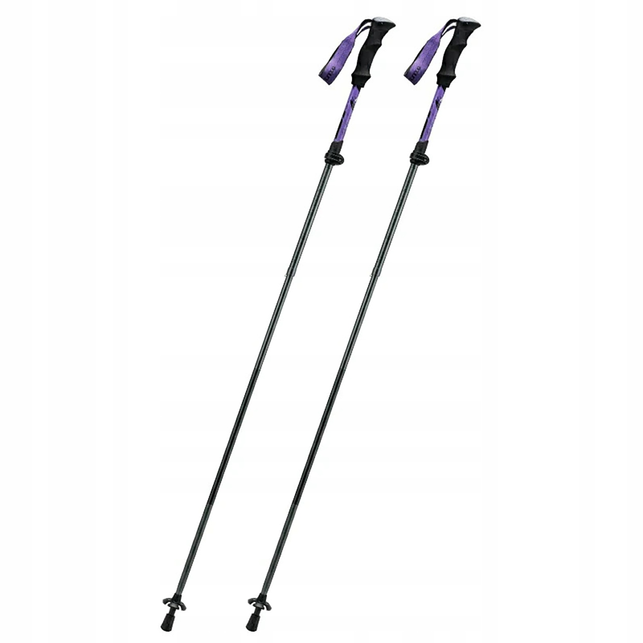 Trekingové hole nordic walking hliníkové 110 130 cm fialové
