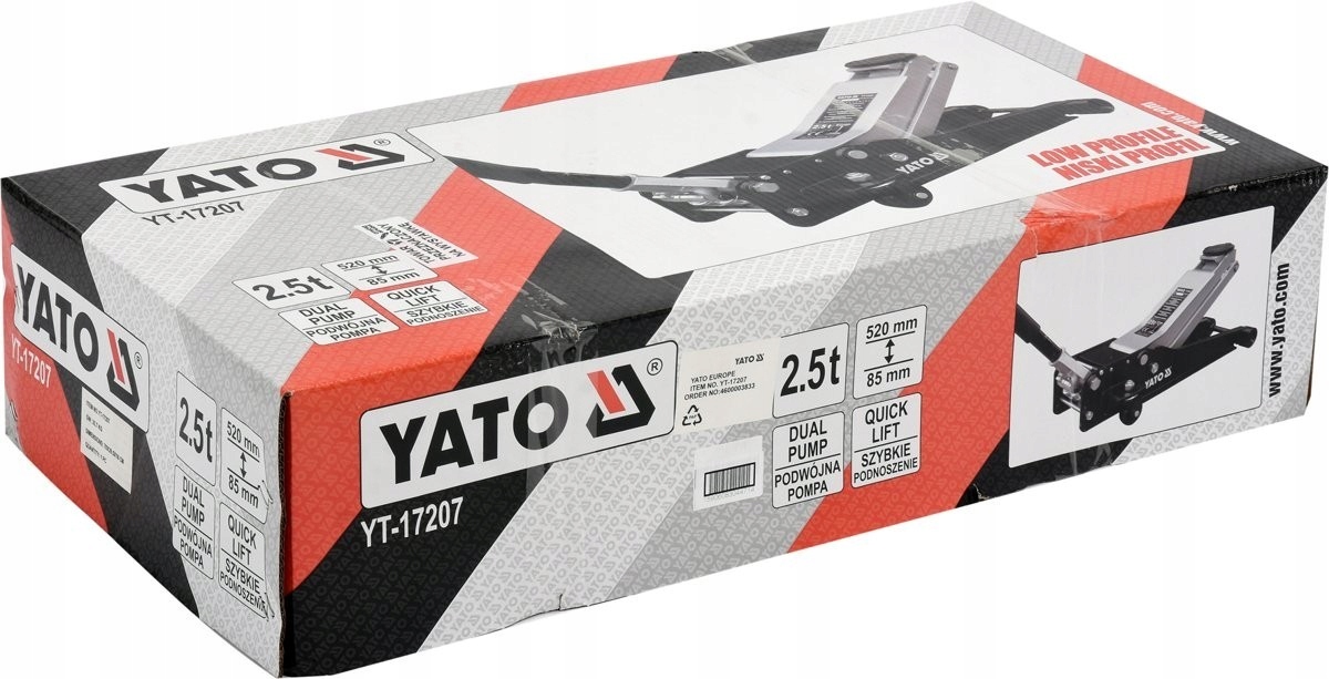 PODNOŚNIK PROFESJONALNY SAMOCHODOWY ŻABA 2,5T DWUTŁOKOWY