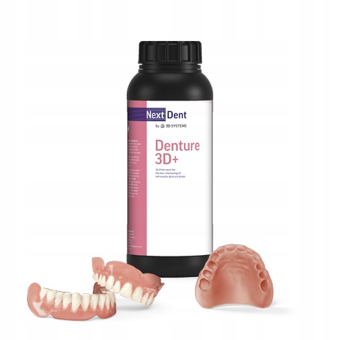 Živica pre 3D tlačiareň Nextdent Denture polopriehľadná ružová