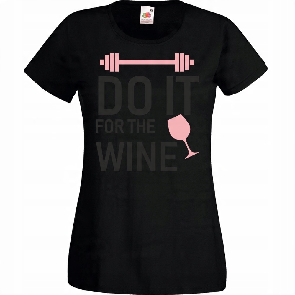 

Koszulka do it for wine siłownia L czarna