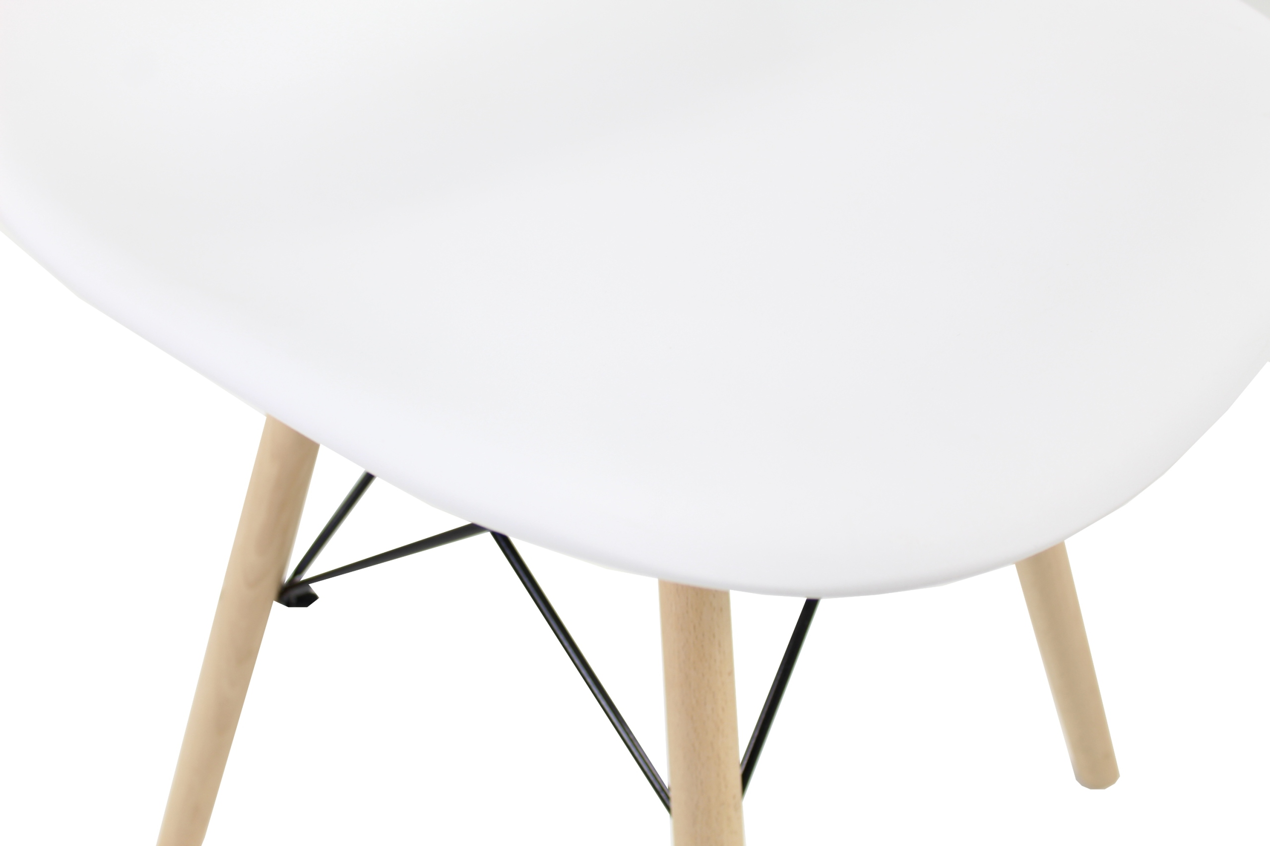 Stół 80x120/160 i 6 krzeseł Kubełek Biały Materiał płyta laminowana