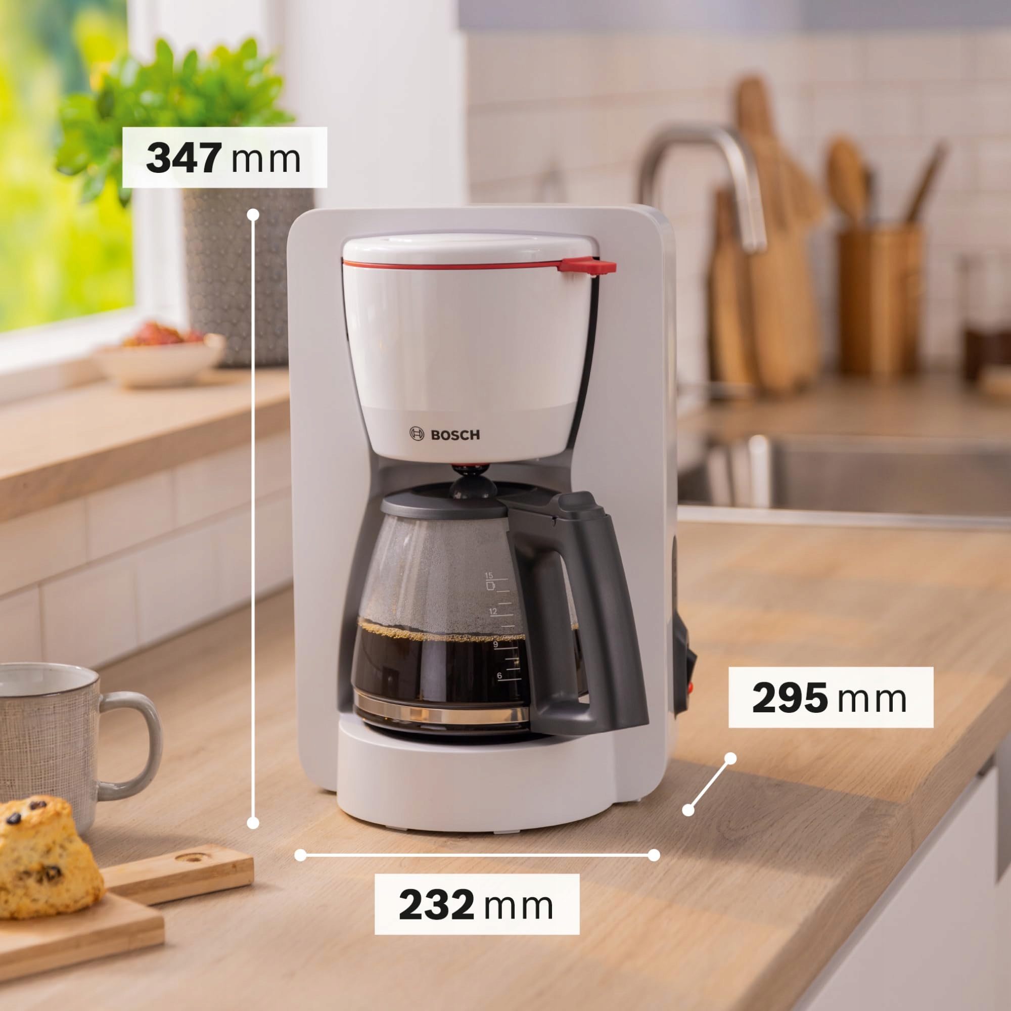 BOSCH Ekspres Do Kawy MyMoment 1,25L 10-15 Filiżanek Biały — miniatura 2