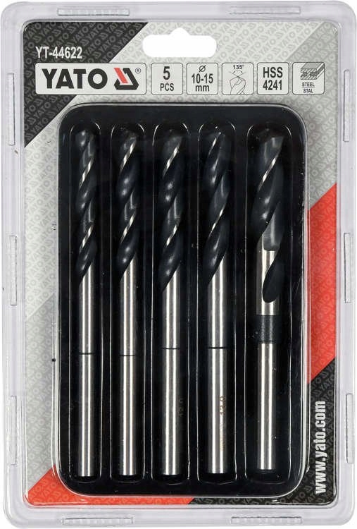 WIERTŁO DO METALU HSS FI 10 - 15 mm ZESTAW WIERTEŁ Marka Yato