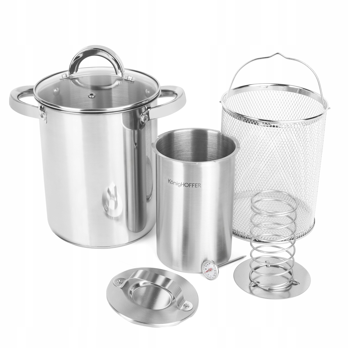 Sada Šunkovarů s Teploměrem Uzenářský Hrnec se Sítkem 4L Konighoffer