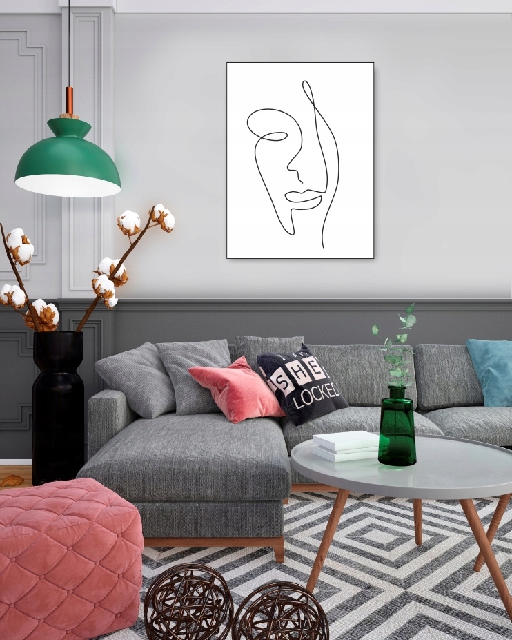 Twarz linia plakat obraz 21x30 cm obraz #165 Liczba sztuk 1