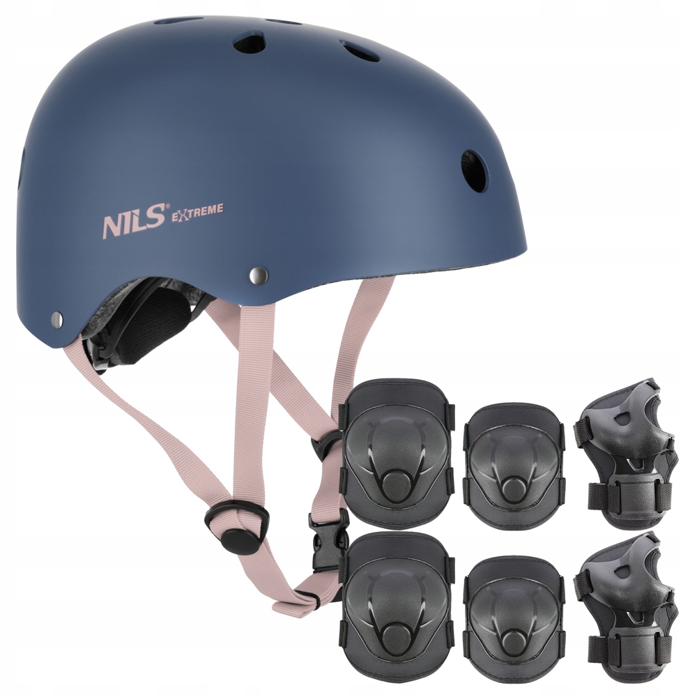 Kask Rowerowy Dziecięcy Regulowany Ochraniacze Na Rolki Hulajnogę r. Xs