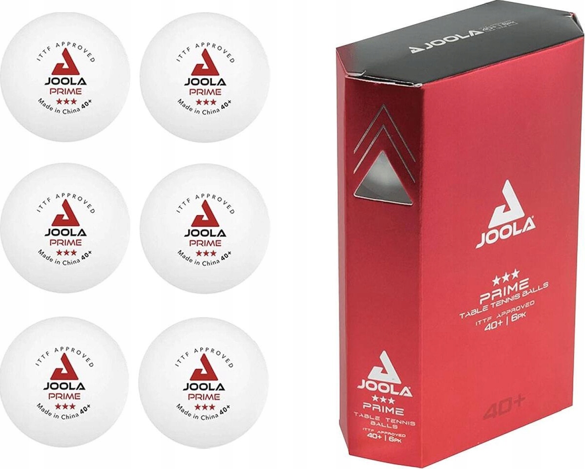 PIŁECZKI DO TENISA STOŁOWEGO JOOLA PRIME 6SZT BIAŁA