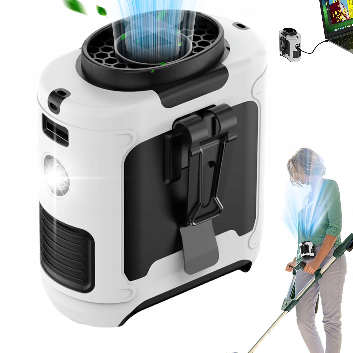 Mini Ventilátor S Bezdrátovou Konstrukcí A 5 Rychlostmi Proudění Vzduchu